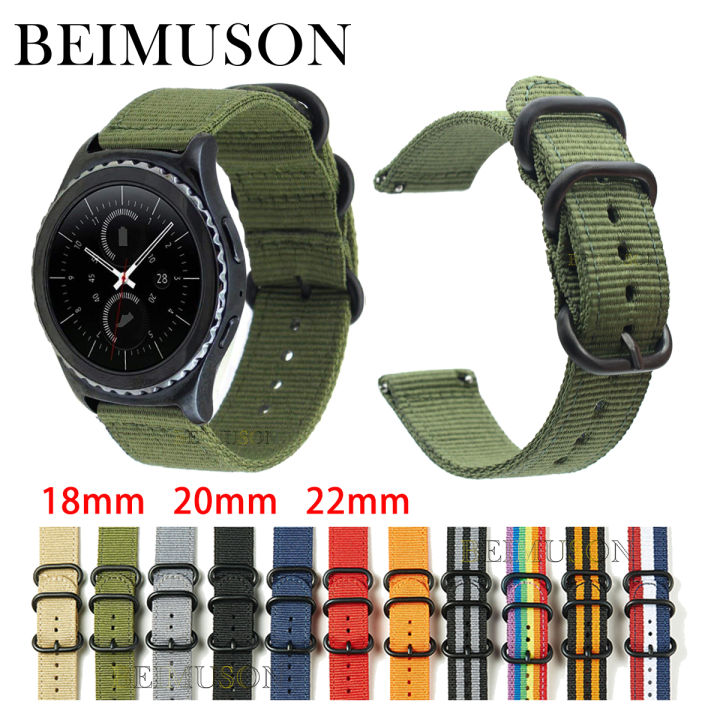 Nylon Watch Band Waterproof Ballistic Nylon One- Military Watch Straps for Men & Women Choice of Color & Width 18mm, 20mm, 22mm