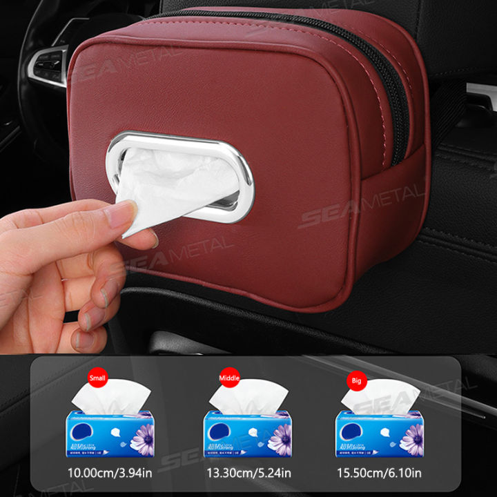 SEAMETAL%20Car%20Tissue%20Holder%20Back%20Seat/Arm%20Rest%20Zipper%20Tissue%20Case%20Adjutsable%20Strap%20Universal%20Auto%20Napkin%20Holder%20Storage%20Organizer%20-%20Image%205