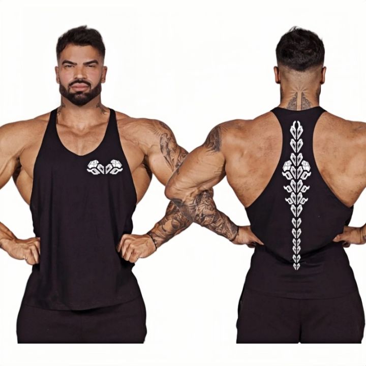 Men's Athletic Stringer Tank, Slim - Fit Gym Vest, Tailored for Bodybuilders & Workout Enthusiasts Pursuing Muscle Definition
