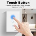 Manhot Tuya WiFi US Smart Light Switch Neutral Wire/No Neutral Wire Required Wall Touch Switch Compatible For Alexa  Home lightify. 