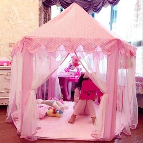Princess Castle Tent For Girls Fairy Play Tents for Kids Hexagon
