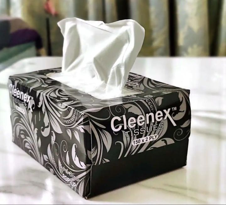 Cleenex POPUP Pure 150×2 Ply Tissue Boxes-Bundle of 6 boxes