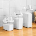 Airtight Laundry Detergent Dispenser Powder Storage Box Clear Washing Powder Liquid Container with Lids Jar.