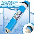 Home Kitchen Reverse Osmosis RO Membrane Replacement Water System Filter Purifier Water Drinking Treatment 50/75/100/125GPD. 