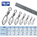 Fishing Swivels Snap 25~100Pcs Hooked Snap Stainless Steel Fishing Rolling Barrel Swivel Fishing Lure Connector Interlock Snap.