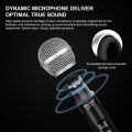 PG58 Professional Wireless Microphone 2 Channels UHF Fixed Frequency Handheld Mic Micphone For Party Karaoke Church Show Meeting. 