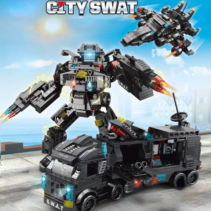 Compatible%20with%20Lego%20585Pcs%20City%20Police%20Station%20SWAT%20Truck%20Car%20Building%20Blocks%20DIY%20Toys%20for%20Boys%20Kids%20s%20-%20Image%205