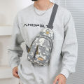 New camo sports chest bag multi-functional outdoor crossbody bag men and women single shoulder all match camo bag tactical bag. 