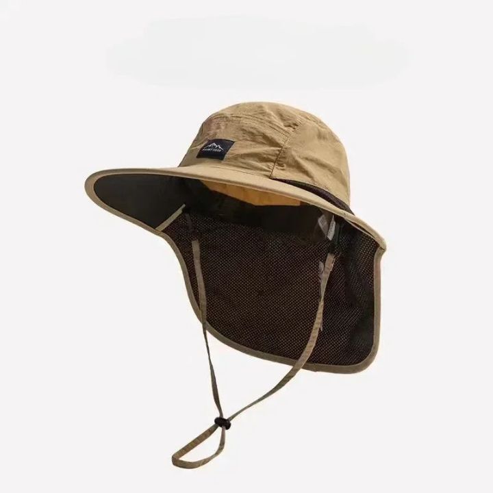 Caps%20Summer%20Wide%20Brim%20Neck%20Protection%20Unisex%20Bucket%20Hats%20Outdoor%20Visor%20Quick-drying%20Panama%20Sunscreen%20Tied%20Fishing%20Hiking%20Hat%20-%20Image%207