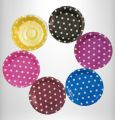Yellow Theme paper plates | Yellow Polkadot theme Party plates | Disposable Party Plates | Pack of 10 and 25. 