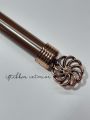 Curtain Rod End Stopper Pack of 2 for 1-Inch Rods, Available in 4 Colors. 