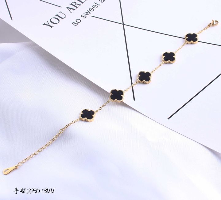 Luxary Female Flower Bracelet saitnless steel five flowers for girls and women
