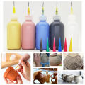 50cc Pottery Mud Painting Bottle Squeeze Mud Bottle Multi-needle DIY Texture Ceramic Coloring Glaze Painted Clay Sculpture Tool. 