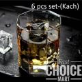Cristal Clear Drinking 8 Angles Coke Glass /8 Corner Sorbat Glass (6 pieces) Set-Olila-W44. 