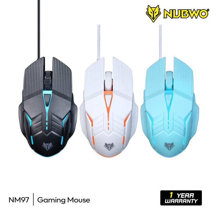 Nm97 nubwo gaming mouse adjustable DPI gaming mouse up to 3600 lights 7 colors