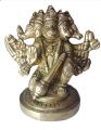 Golden Brass Panchmukhi Hanuman Statue 8cm Handcrafted Decorative Idol. 