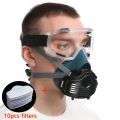 Silicone Dustproof Half Mask Suitable For Spray Paint House Decoration Grinding Self-Priming Dust Respirator Mask with Filter. 