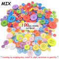 100pcs Color Round Plastic Button 0.7-2.5cm Assorted Sizes for DIY Crafts Sewing Knitting Projects Household Sewing Accessories. 