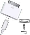 2pc Lighting To 30Pin Adapter 8Pin Male To 30 Pin Female Charging Sync ConverterFor IPhone 4 4S IPad 2 3 IPod Touch ChargerCable. 