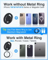 Magnetic Phone Handlebar Clamp Mount with Metal Long Arm For iPhone MagSafe Phones, for Gym Bike Treadmill Fitness Equipment.