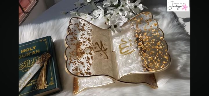 Resin Quran Rehal customized in resin arts