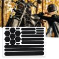 Motorcycle Sticker Reflective Gear Reflective Black Stickers Motorcycle Reflective Tape for Helmet Cars Trailers Bikes premium. 