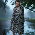 EVA Fashion Leopard Print Rain Poncho- Lightweight, Packable, Windproof, All-Season Thickened Full-Body Raincoat Hooded.