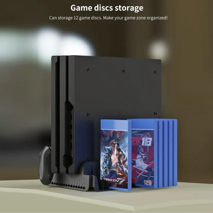 PS4%20Stand%20with%20Cooling%20Fan%20for%20PS4/PS4%20Slim/PS4%20Pro,%20for%20Playstation%204%20Cooling%20Station%20with%20PS4%20Controller%20Charger%20and%2012%20Game%20-%20Image%202
