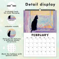 1pc 2026 Wall Calendar,Hand-Drawn Cute Cat Series,12 Beautiful Designs,Perfect Gift for Cat Lovers,Birthday,Christmas & New Year. 