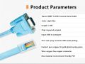 9-Pin DB9 Serial RS232 Port to RJ45 Cat5 Ethernet LAN Rollover Console Cable Switch Line,Blue. 