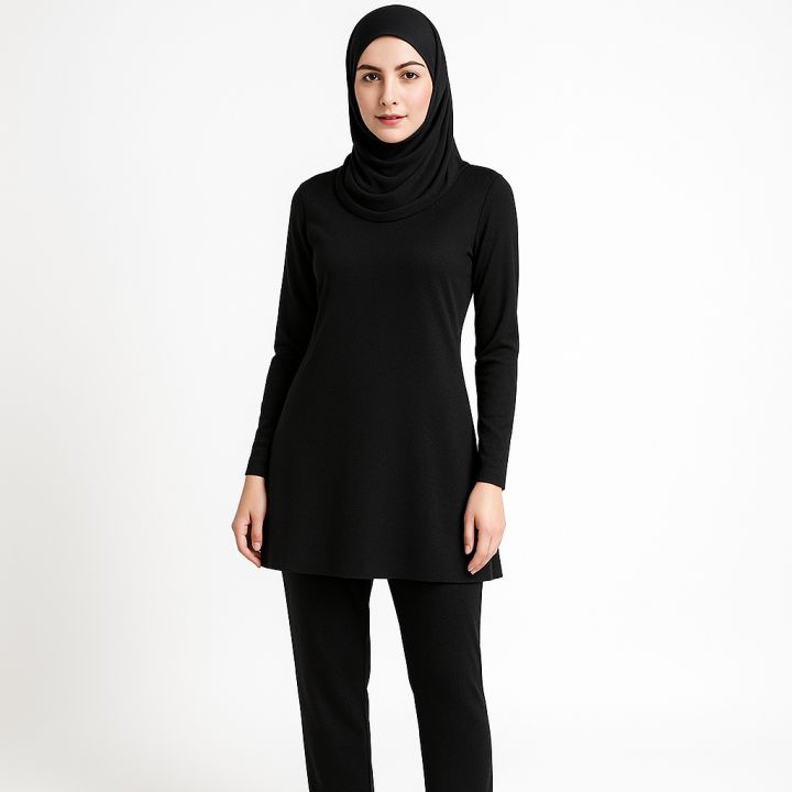 Muslim Burkini Full Swimwear for Women 3Pcs Suit - Plain