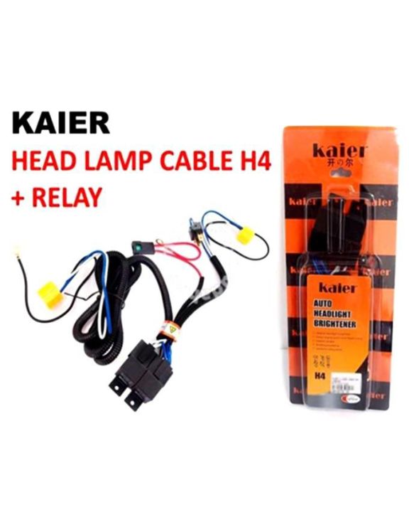 Kaier H4 Relay Harness - H4 Headlight Brightener With Fuse Protection