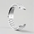 Samsung Galaxy Watch 7 6 5 4 (20 mm) Stainless Steel Strap Metal Bracelet with Curved End No Gaps Adapter. 
