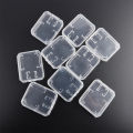 10pcs Transparent Standard TF/SD Memory Card Case Holder Box Storage Boxes Protection Holder Memory Card Clear Plastic Case. 