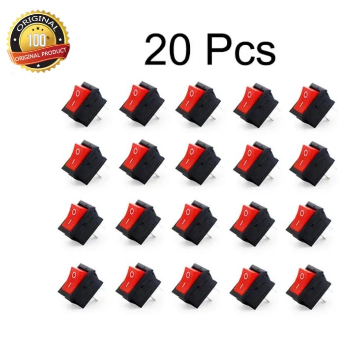 Mini On/Off Rocker Switch 2-Pin Red Button | Daraz.com.bd