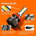 Heyword 2pcs Illas 12V 9005 9006 H1 H4 H7 H13 9004 9007, 120000LM 300W Faro LED Superbrillante Para Coche, Chip COB, 6000K.