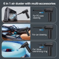 Protable Air Duster for Computer Cleaning 53000RPM Cordless Compressed Air Blower with LED Light for PC computers Keyboard Clean. 