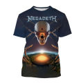 Megadeth Fan 3D Print Sport Quick-dry Breathable Men Tshirt Casual Rock Band Street Punk Hip-hop Short-sleeve Top Clothes Summer.