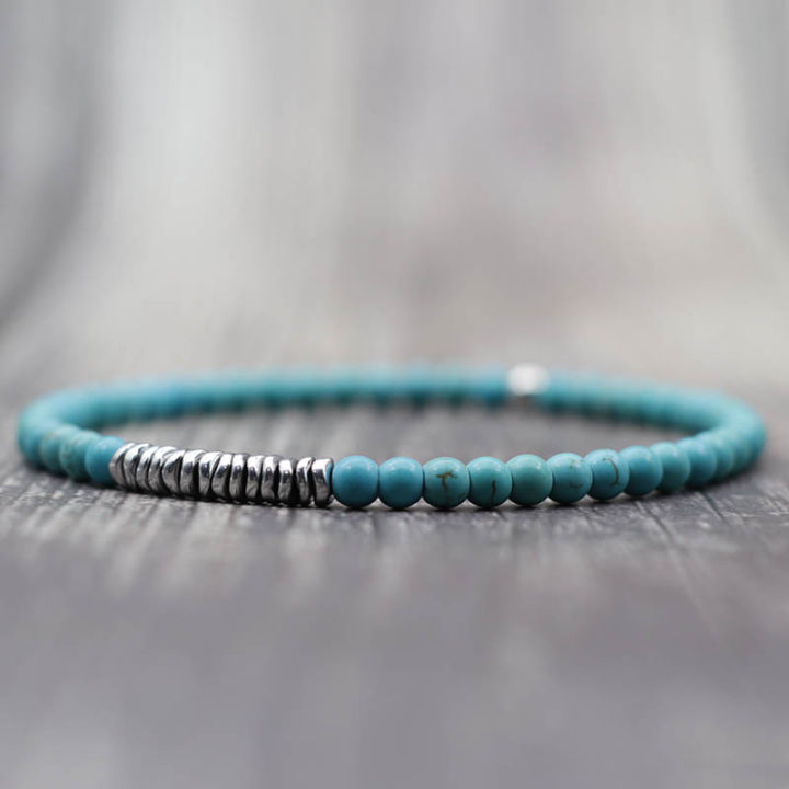 New%204mm%20Stone%20Bracelet%20Men%20Natural%20Volcanic%20Rock%20Tiger%20Eye%20Braslet%20Beaded%20Silver%20Color%20Hematite%20Elastic%20Braclet%20Pulsera%20Hombre%20-%20Image%202