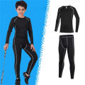 Kids Fitness Tracksuits Youth Warm Pants Tops Underwear Tight Sports Clothes for Boys Compression Running Basketball Sportswear. 