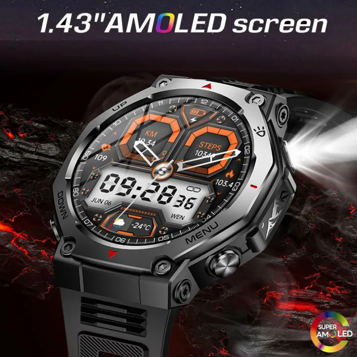 2026%20New%20T-Rex%203%20%20Outdoor%20Smart%20Watch%20Men%201.43-inch%20AMOLED%20Display%2010ATM%20Waterproof%20525mAh%20Battery%20%20Smartwatch%20Man%20-%20Image%202