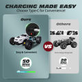 High-Speed RC Car for Adults&Kids,20 KM/H Remote Ccontrol Cars Toy Off-Road Buggy with Lights, 2.4GHz RC Racing Car, 50 Min Play.