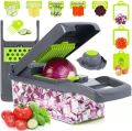 Genius Nicer Dicer Plus Salad Vegetable & Fruit Cutter - 12 in 1 Nicer Dicer Chooper Vegetable Cutter. 