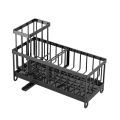 Dish Sponge Rack - Punch-Free Wall-Mounted, Long Brush Holder, Countertop Sink Rag Drain Storage Rack.
