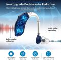 2025 Best Mini Rechargeable Audifonos BTE Hearing Aids Adjustable Tone Sound Amplifier Portable Deaf Elderly digital Hearing Aid. 