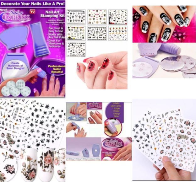 Nail%20Art%20Stamping%20kit%20Including%202%20Multiple%20Design%20Art%20stickers%20-%20Image%202