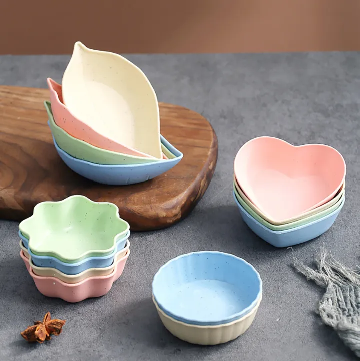 6PCS%20Wheat%20Straw%20Seasoning%20Dish%20Household%20Kitchen%20Creative%20Dipping%20Snack%20Dish%20Plastic%20Small%20Plate%20Tableware%20-%20Image%204