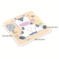 3D Wooden Cartoon Animals Cognitive Puzzles For Kids Children's Wooden Puzzles Toys Colors Shapes Baby Educational Toys Game. 