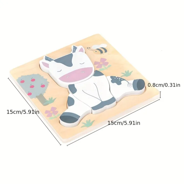 3D%20Wooden%20Cartoon%20Animals%20Cognitive%20Puzzles%20For%20Kids%20Children's%20Wooden%20Puzzles%20Toys%20Colors%20Shapes%20Baby%20Educational%20Toys%20Game%20-%20Image%202