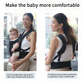1Pc Baby Carrier, Multifunctional Front and Back Dual-Use Baby Carrier, Adjustable and Comfortable Front Strap-Back Strap, Washable-Machine Washable, Lightweight for Holding Baby All Seasons, Freeing Mom's Hands, a Handy Tool for Carrying Baby When Goi....